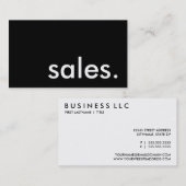 Umsatz. Visitenkarte (Vorne/Hinten)