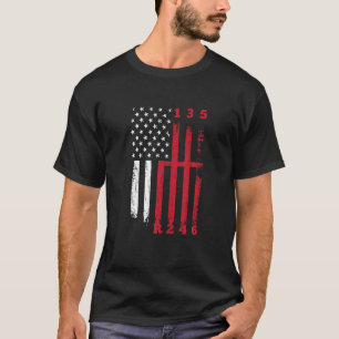 Umschalt der amerikanischen Flagge Muskel Car 6 Ge T-Shirt