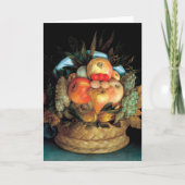 Umschaltbarer Kopf mit Korb von Frucht 1590 - Karte (Vorderseite)