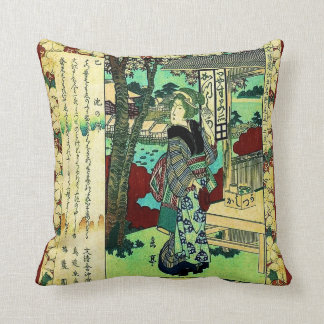 Umschaltbarer Vintager japanischer Geisha-Entwurf Kissen