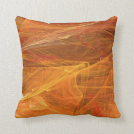 Umschaltbares abstraktes strukturiertes orange kissen