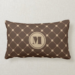 Umschaltbares Brown- und TAN-Diamant-Wurfs-Kissen Lendenkissen