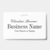 Umschaltbares schwarzes oder weißes ausweis (Rückseite)