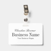 Umschaltbares schwarzes oder weißes ausweis (Rückseite mit Clip)