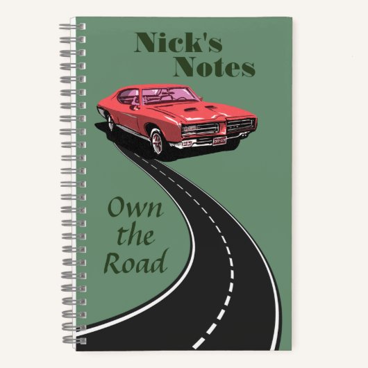 Umschalten in High-Gar: Klassisches Auto-Notebook Notizblock (Vorderseite)