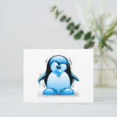 Umschalten von Cold Blue Tux Postkarte (Stehend Vorderseite)