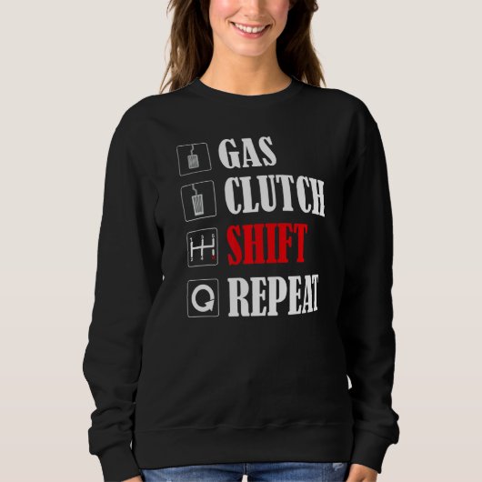 Umschalttaste für die manuelle Übertragung Sweatshirt (Vorderseite)