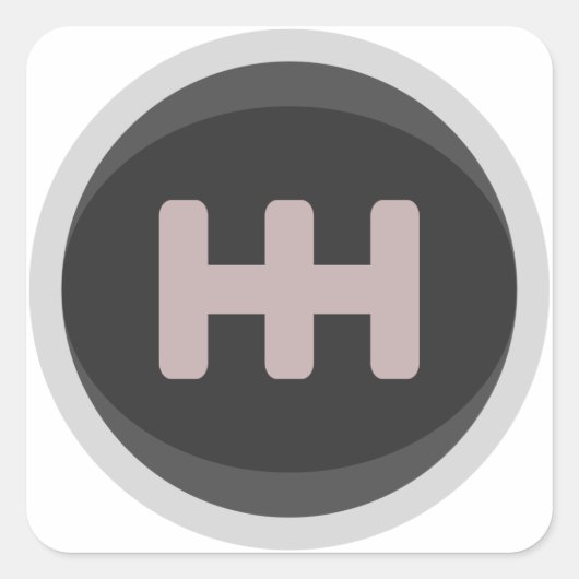 Umschalttaste Quadratischer Aufkleber (Vorderseite)