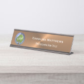 Umschaltung auf das Firmenlogo Schreibtischnamensplakette (Vorderseite )