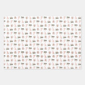 Umschlag (3 Blätter) - Magnolias Umschlagpapier Geschenkpapier Set (Vorderseite)