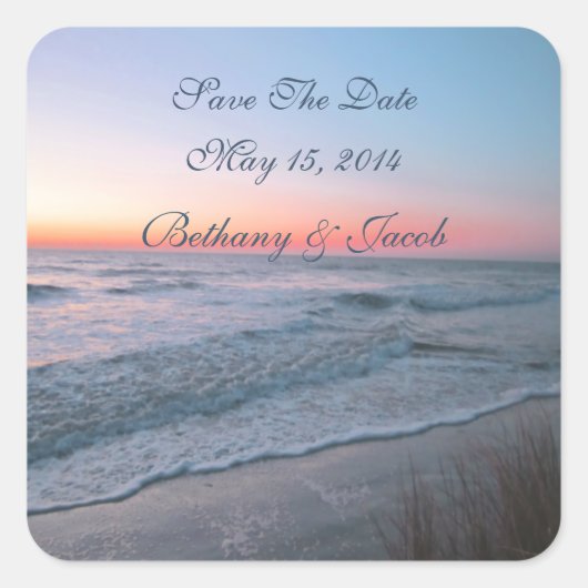 Umschlag Aufkleber / Aufkleber an der Strandfront (Vorderseite)