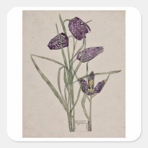 UMSCHLAG AUFKLEBER: CHARLES RENNIE MACKINTOSH : 19 QUADRATISCHER AUFKLEBER