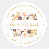 Umschlag Aufkleber der farbigen Herbstfarbenadress (Vorderseite)