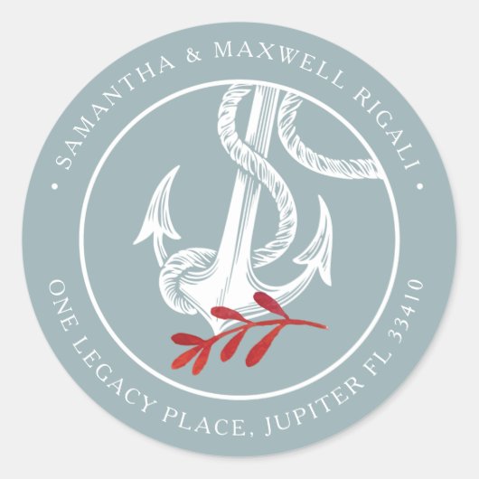 Umschlag Aufkleber der Rücksendeadresse für Meeres (Vorderseite)