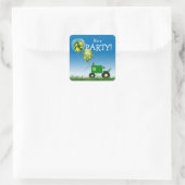 Umschlag Aufkleber des grünen Party (Tasche)