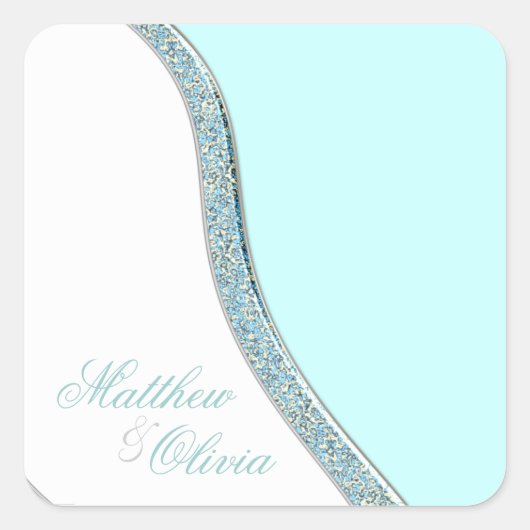 Umschlag Aufkleber für das aquamarine Blaue Gastge (Vorderseite)