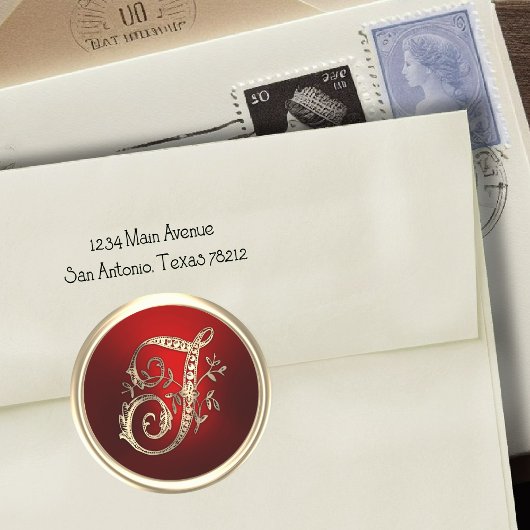 Umschlag Aufkleber für Gold und Rot