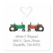 Umschlag Aufkleber für Hochzeiten auf Bauernhof