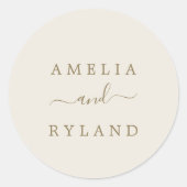 Umschlag Aufkleber für Hochzeiten mit Creme und Go (Vorderseite)