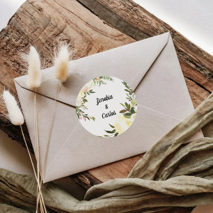 Umschlag Aufkleber für Hochzeiten von Wasserfarben