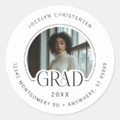 Umschlag Aufkleber für Schwarz-weiße Foto-Adresse (Vorderseite)