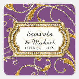 Umschlag Aufkleber Glam Old Hollywood Regency Blac