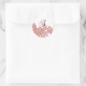 Umschlag Aufkleber-Hochzeit von Dogwood S Monogram Runder Aufkleber (Tasche)