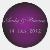 Umschlag Aufkleber in Pflaume (Vorderseite)