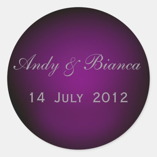 Umschlag Aufkleber in Pflaume (Vorderseite)