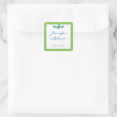 Umschlag Aufkleber Lime Green und Türkis Seashell (Tasche)