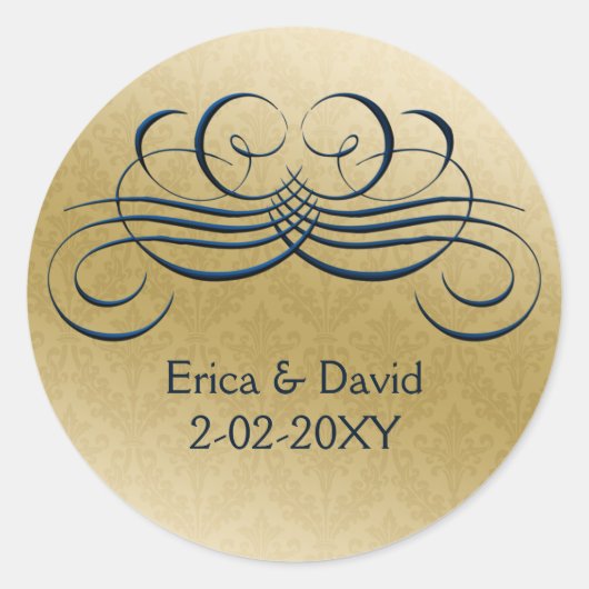 Umschlag Aufkleber "marineblau" (Vorderseite)