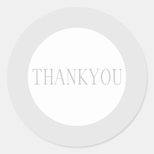 UMSCHLAG AUFKLEBER: MINIMAL: DANKEN RUNDER AUFKLEBER (Vorderseite)