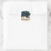 UMSCHLAG AUFKLEBER MIT BLUME UND TEACUP (Tasche)