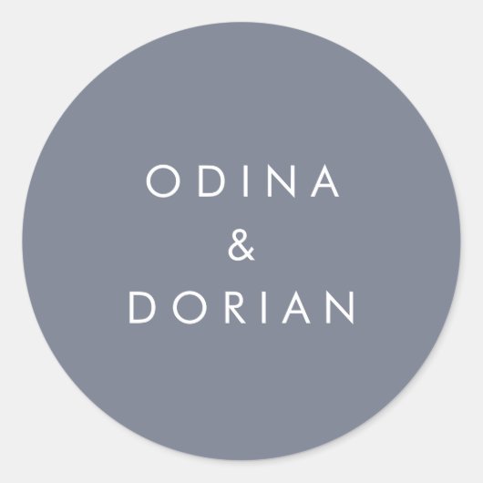 Umschlag Aufkleber mit einfachem Schiefer Blue Gra (Vorderseite)