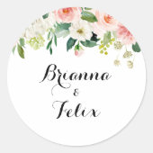 Umschlag Aufkleber mit einfachen Blumenblättern (Vorderseite)