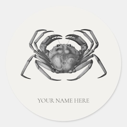 UMSCHLAG AUFKLEBER STICKER: CRAB (Vorderseite)