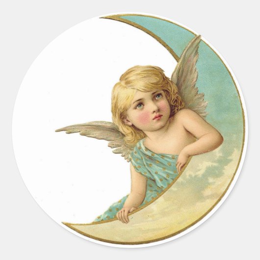 UMSCHLAG AUFKLEBER STICKER : VIKTORIANISCHES ANGEL (Vorderseite)