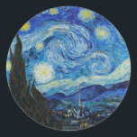 UMSCHLAG AUFKLEBER STICKER : VINCENT VAN GOGH<br><div class="desc">"The STARRY NIGHT" 1889 VON VINCENT VAN GOGH AUF FLAT CARD AUS DER SAMMLUNG DES JOHN PAUL GETTY MUSEUM</div>
