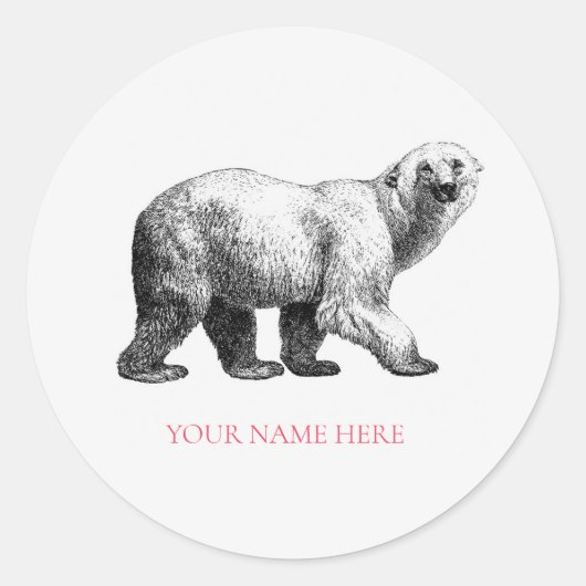 UMSCHLAG AUFKLEBER STICKER: VINTAGER POLARBEITER (Vorderseite)