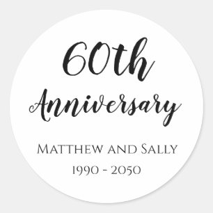 Umschlag Aufkleber Stickers zum 60. Jahrestag
