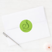 Umschlag Aufkleber: Subtile Monogram (grün) Runder Aufkleber (Umschlag)