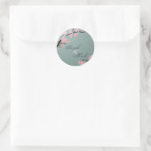 Umschlag Aufkleber Türkis & Rosa Kirschblüten (Tasche)