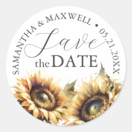 Umschlag Aufkleber Wedding Stickers Sonnenblumen