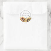 Umschlag Aufkleber Wedding Stickers Sonnenblumen (Tasche)