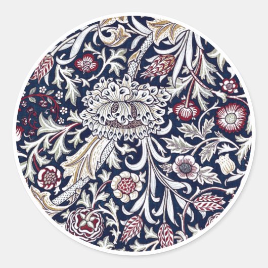 UMSCHLAG AUFKLEBER: WILLIAM MORRIS : TRENT DESIGN RUNDER AUFKLEBER (Vorderseite)