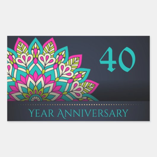 Umschlag Aufkleber zum 40. Jahrestag (Vorderseite)