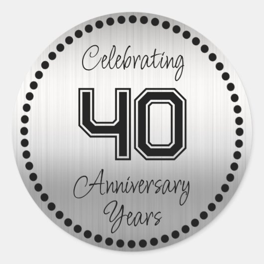 Umschlag Aufkleber zum 40. Jahrestag (Vorderseite)