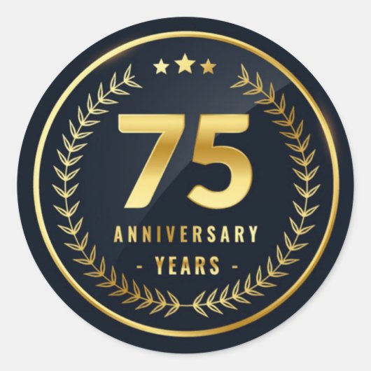 Umschlag Aufkleber zum 75. Jahrestag (Vorderseite)