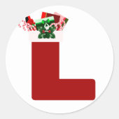 Umschlag Aufkleber zum WeihnachtsStrumpf (Vorderseite)