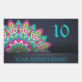 Umschlag Aufkleber zum zehnjährigen Jubiläum